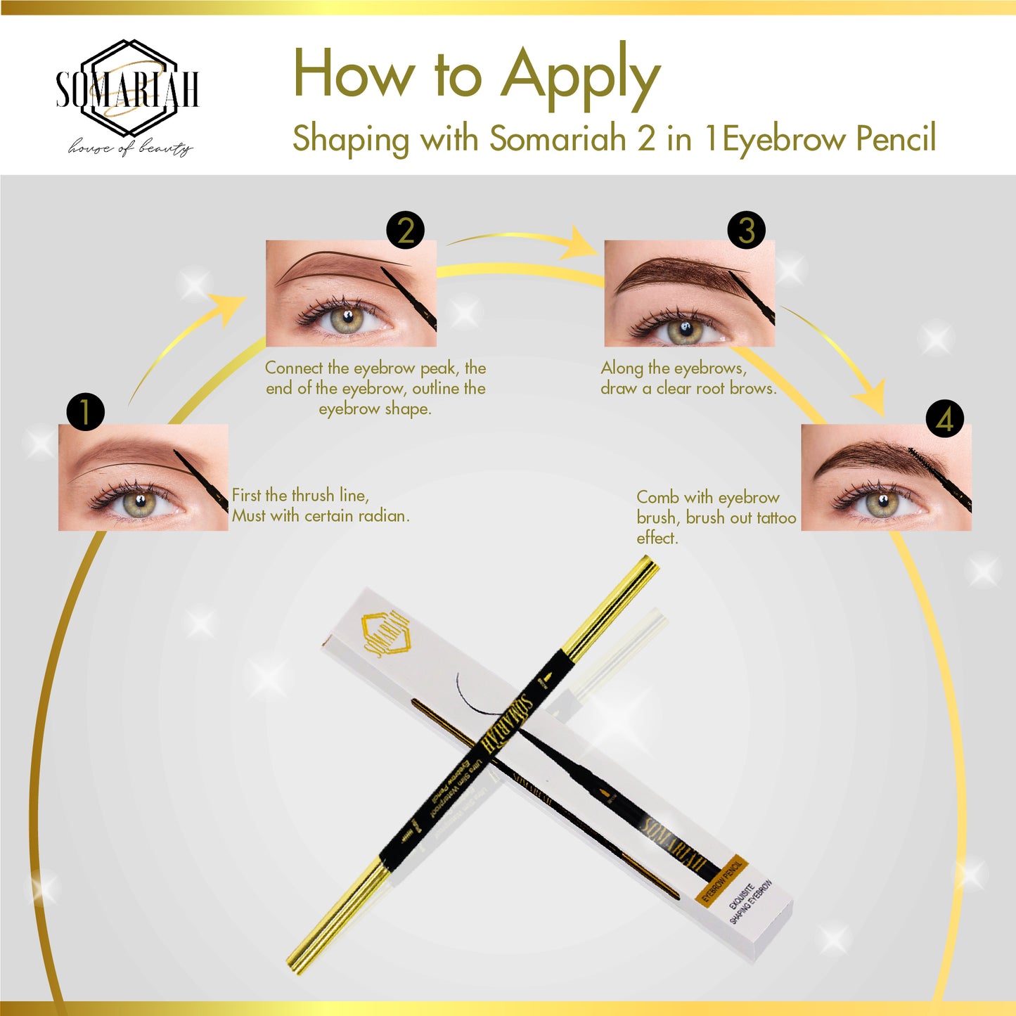 Somariah Ultra Slim Waterproof Eyebrow Pencil