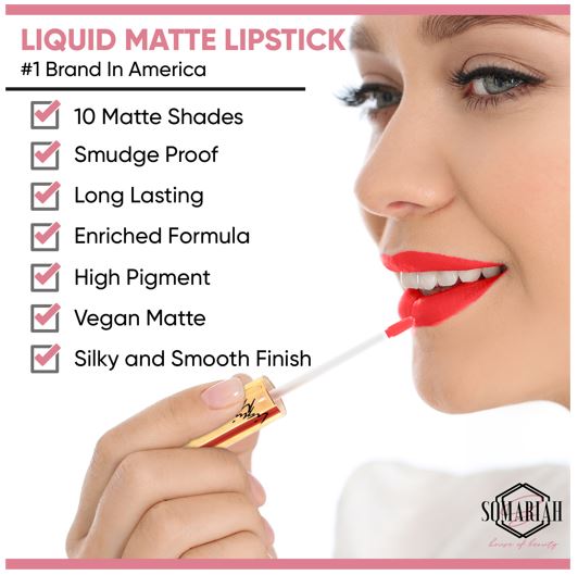 Somariah Liquid Matte lipstick - Obsessive Orange
