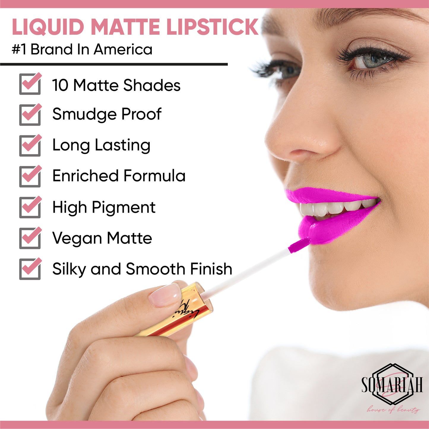 Somariah Liquid Matte lipstick - Magenta Me