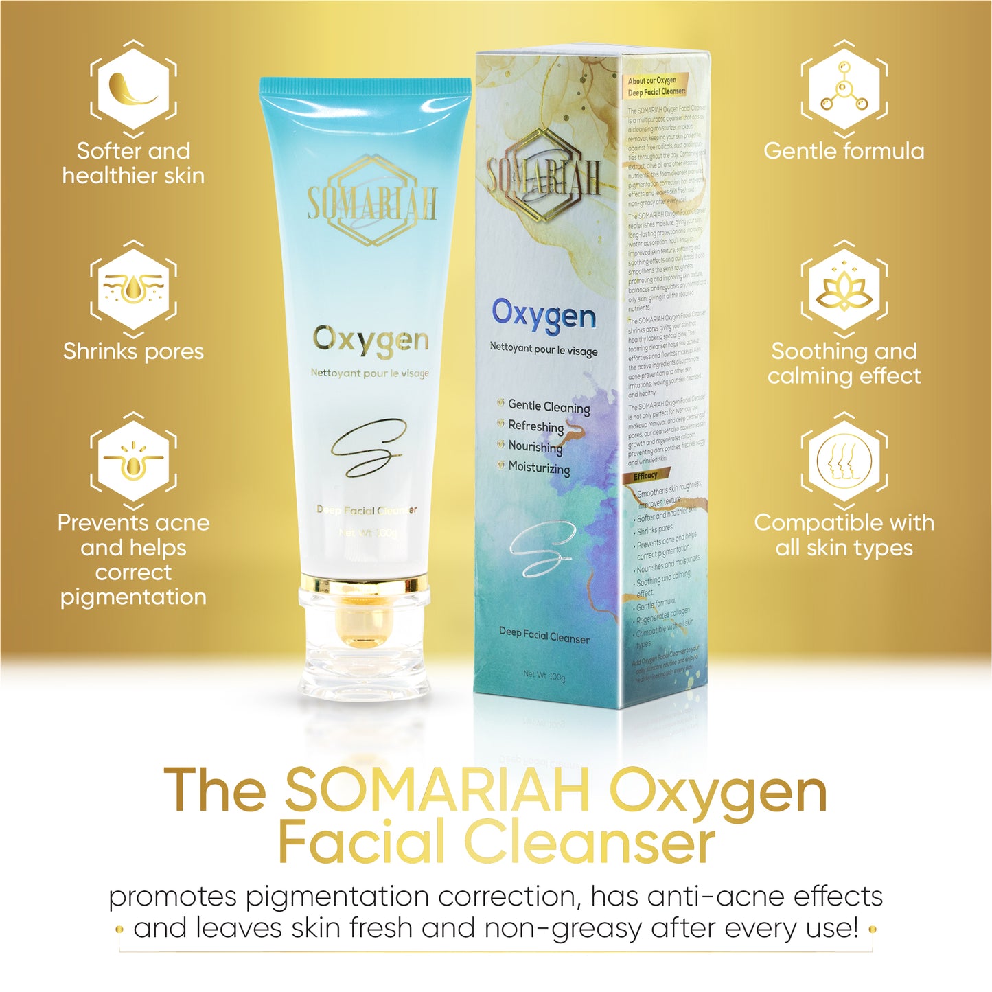 Oxygen Facial Cleanser Somariah House of Beauty