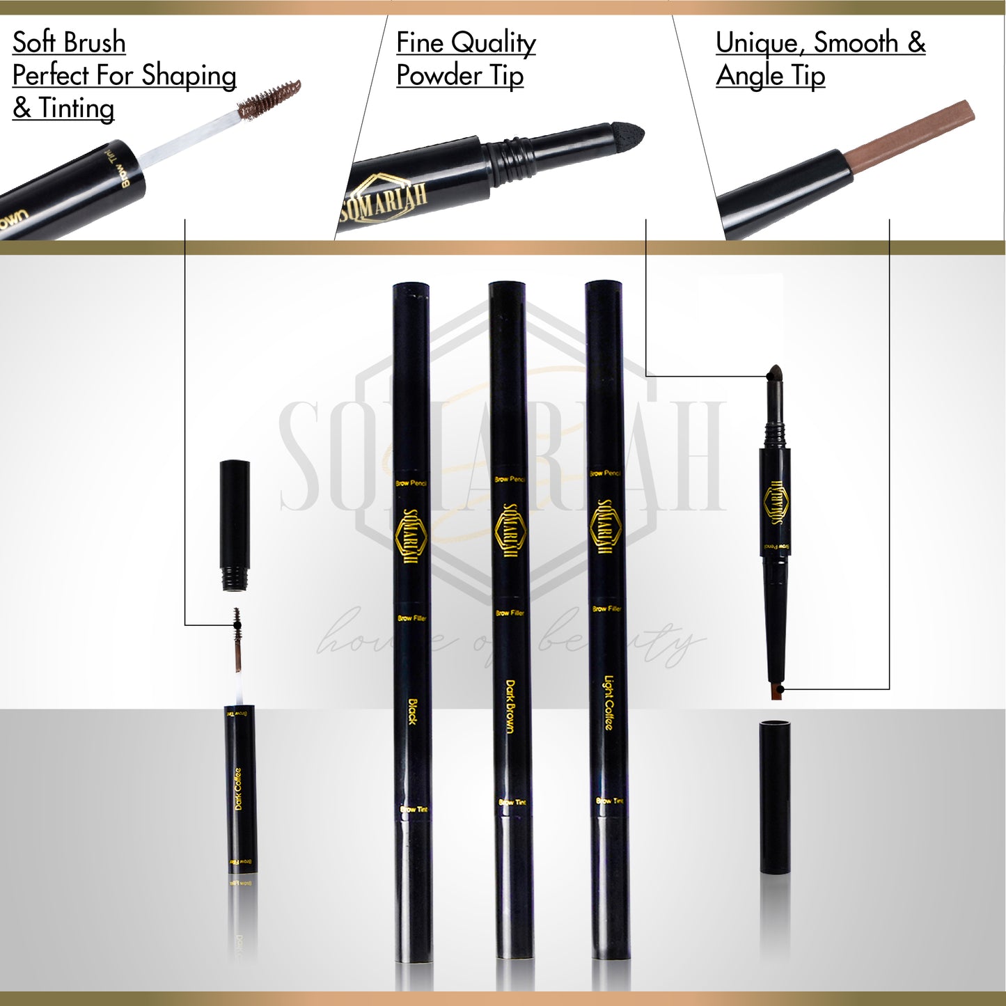 Somariah 3 in 1 Waterproof Eyebrow Pencil