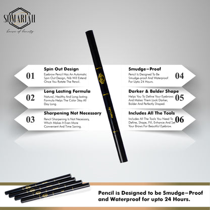 Somariah 3 in 1 Waterproof Eyebrow Pencil